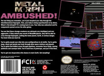 Metal Morph (USA) box cover back